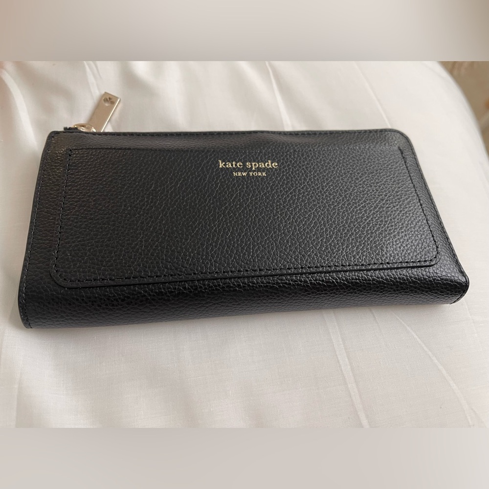 Kate Spade Black Zip-Around Wallet